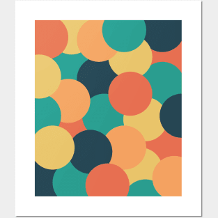 Circle Vintage Rainbow Confetti Posters and Art